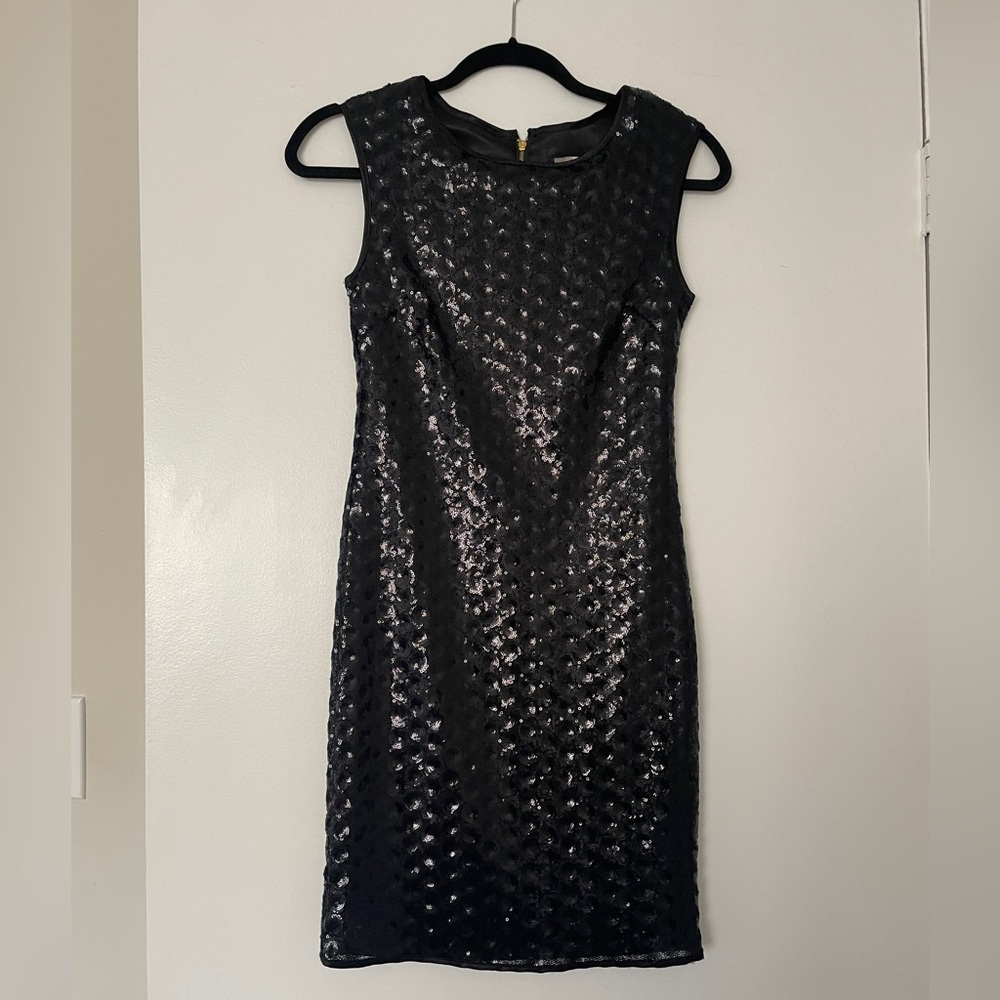 Black Sequin Dress - Midi